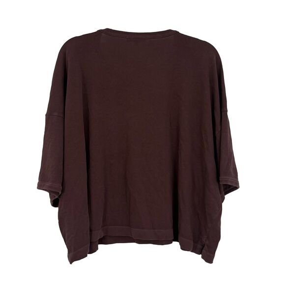 MADEWELL Relaxed Boxy Tee Plus 2X Dark Purple Crewneck Easy Fit NWT B5 - Picture 3 of 6